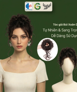 Búi tóc giả xoăn dài tự nhiên – Tạo kiểu tóc bồng bềnh