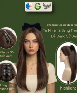 Tóc giả đuôi ngựa Kẹp tóc nối dài Tóc xoăn, phụ kiện tóc nơ đuôi ngựa